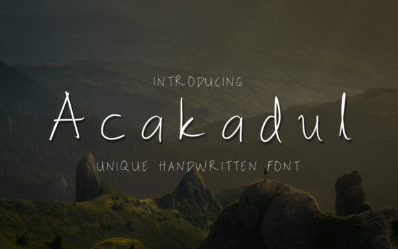 Acakadul: A Handwritten Font for Calm Design