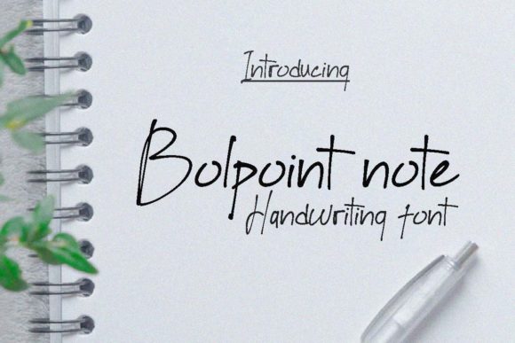 Bolpoint Note: A Handwritten Font for Elegant Design